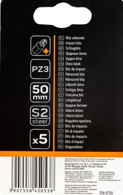 Końcówka wkrętakowa PZ3, 5szt. Neo 09-580