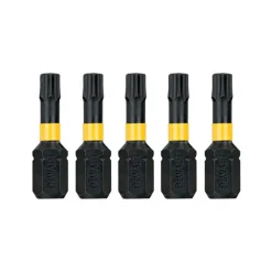 Końcówka wkrętarska udarowa T25x25 Torsion, 5szt. DeWalt DT7382T