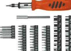 Końcówki wkrętakowe z uchwytem, zestaw 52szt. Top Tools 39D357