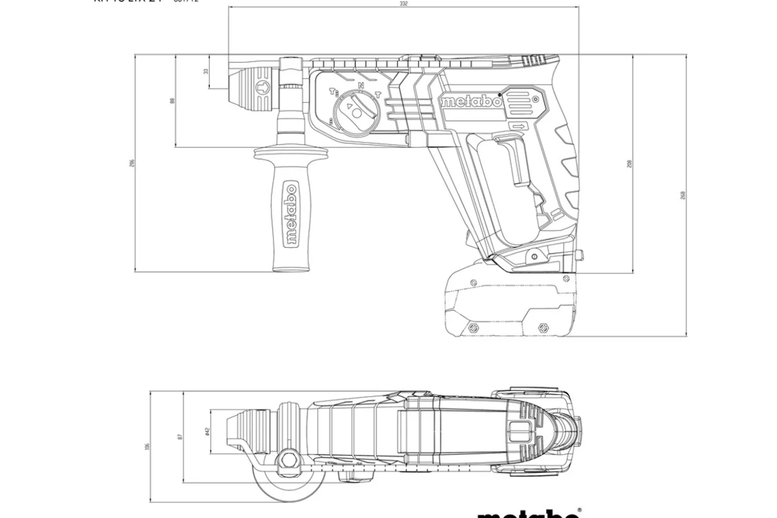 Kombimłotek SDS-Plus Metabo KH 18 LTX 24