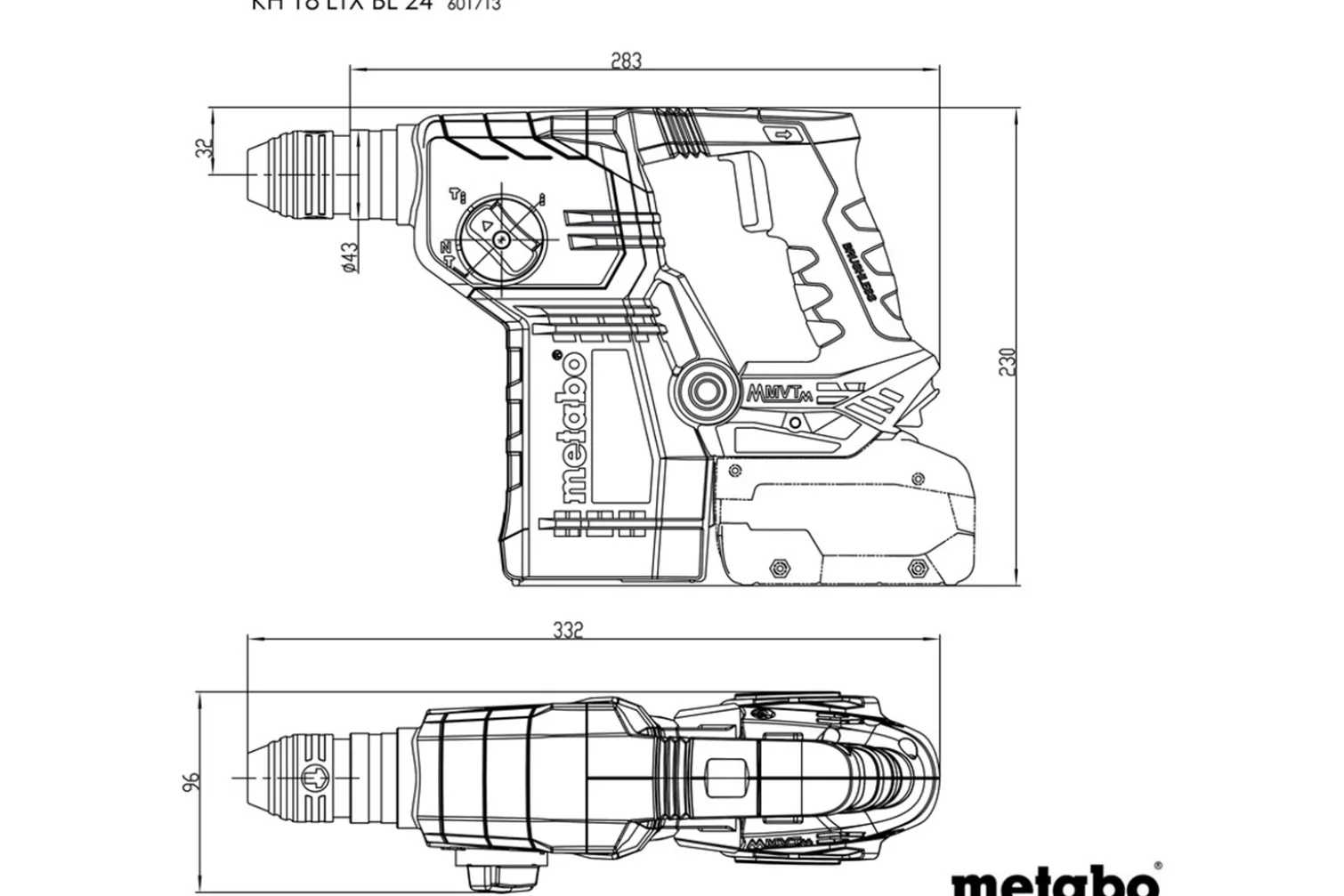 Kombimłotek SDS-Plus Metabo KH 18 LTX BL 24
