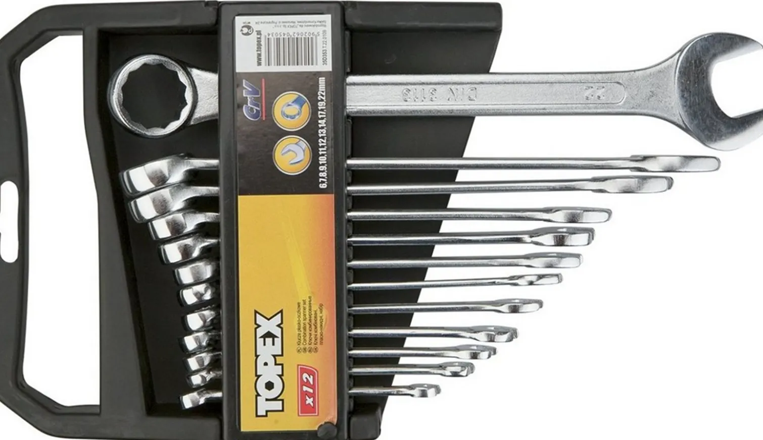 Komplet kluczy płasko-oczkowych Topex 35D375