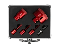 Komplet otwornic diamentowych do gresu 6-68mm M14, 9 elementów Smart365 SM-25-SET9