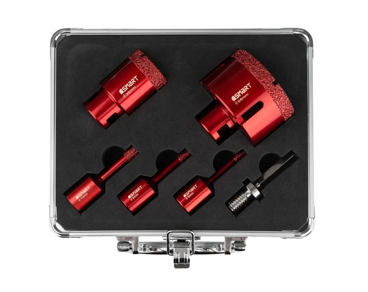 Komplet otwornic diamentowych do gresu 6-68mm M14, 9 elementów Smart365 SM-25-SET9