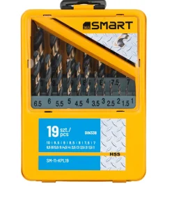 Komplet wierteł HSS do metalu, 19 szt. Smart365 SM-11-KPL19