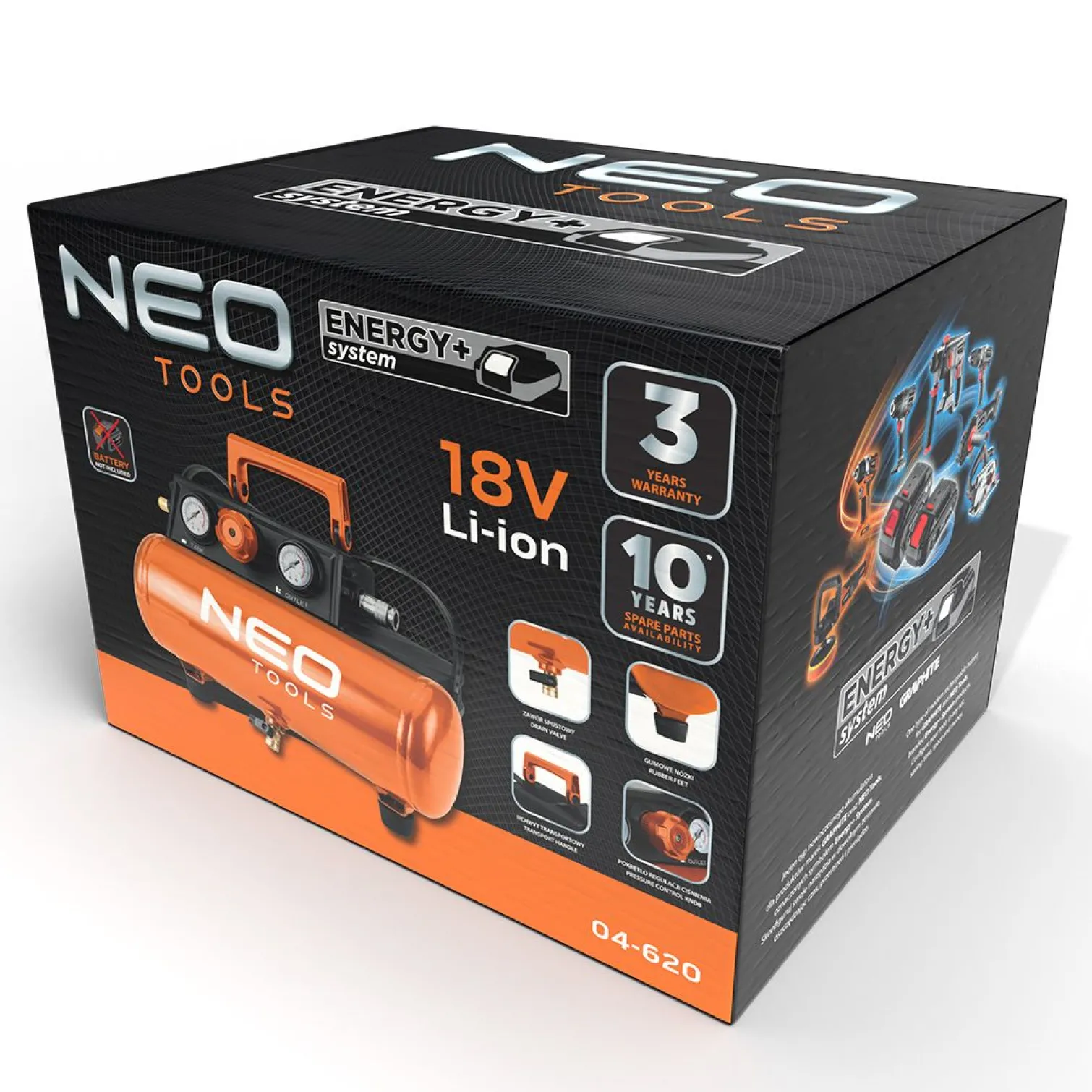 Kompresor akumulatorowy 18V Neo 04-620