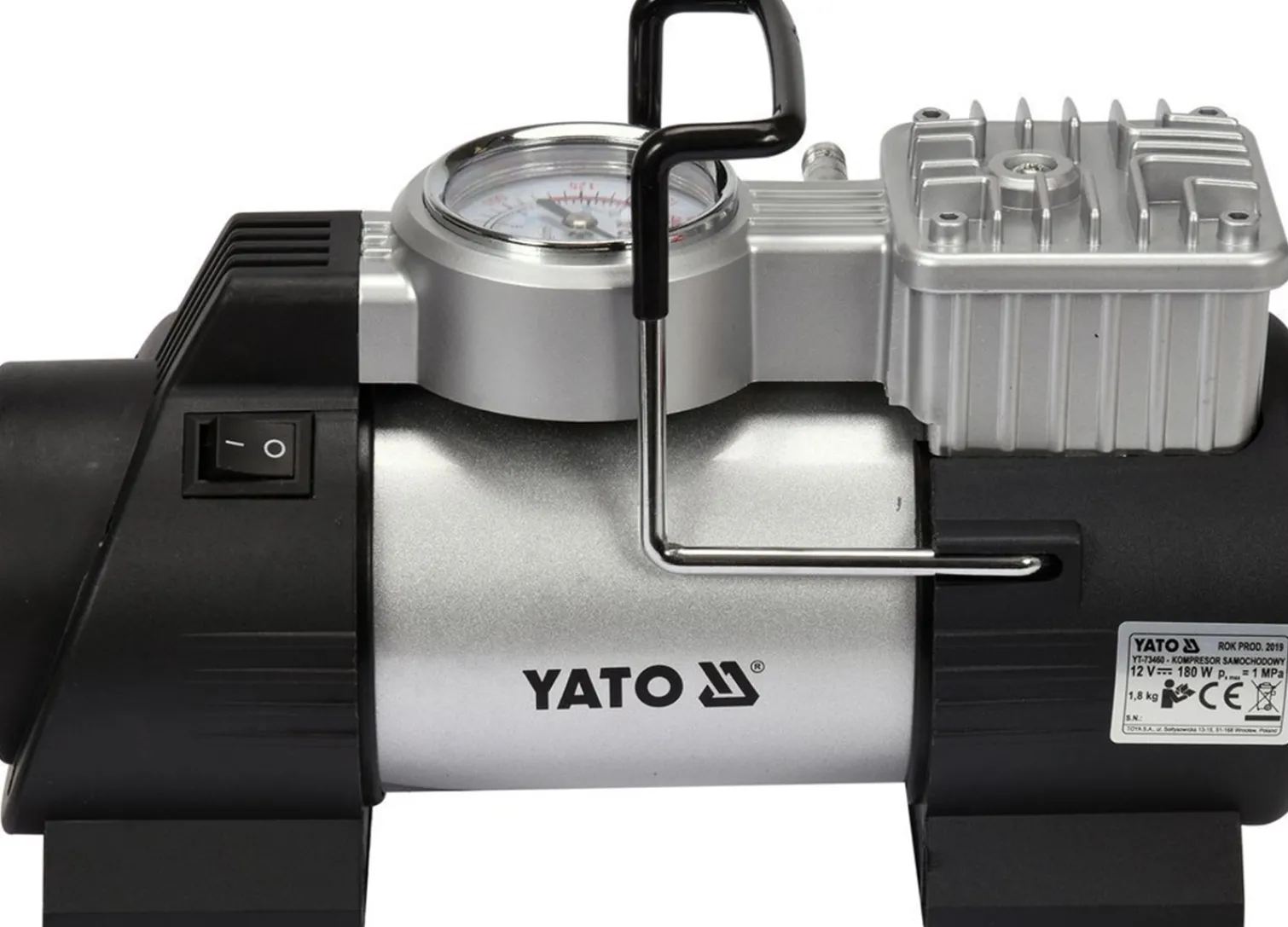 Kompresor samochodowy z lampą LED 180W Yato YT-73460
