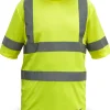 Koszulka męska t-shirt odblaskowa, żółta rozm L Dedra BH81T1-L