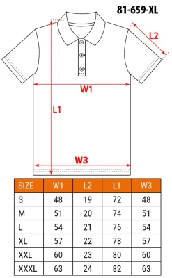 Koszulka polo DENIM, czarna, rozmiar XL Neo 81-659-XL