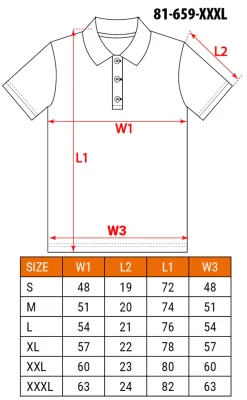 Koszulka polo DENIM, czarna, rozmiar XXXL Neo 81-659-XXXL