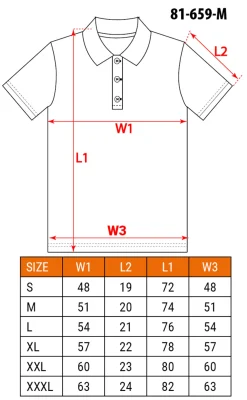 Koszulka polo DENIM, czarna, rozmiar M Neo 81-659-M
