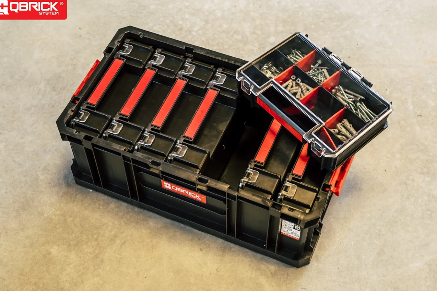 Kosz z 6 organizerami MULTI Qbrick System TWO BOX 200