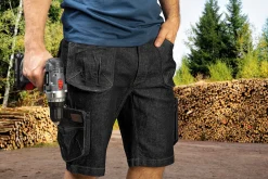 Krótkie spodenki robocze DENIM, czarne, rozmiar XXL Neo 81-273-XXL