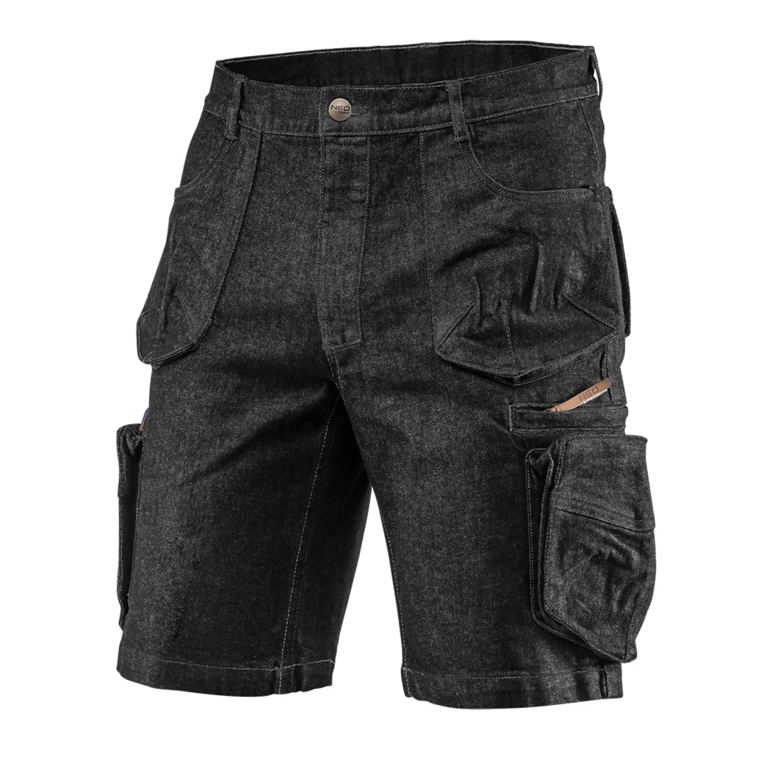 Krótkie spodenki robocze DENIM, czarne, rozmiar XXL Neo 81-273-XXL