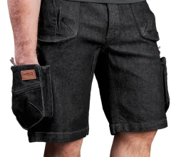 Krótkie spodenki robocze DENIM, czarne, rozmiar XXL Neo 81-273-XXL