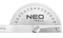 Kątomierz z linijką 100 mm, stal nierdzewna Neo 72-320