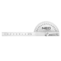 Kątomierz z linijką 100 mm, stal nierdzewna Neo 72-320