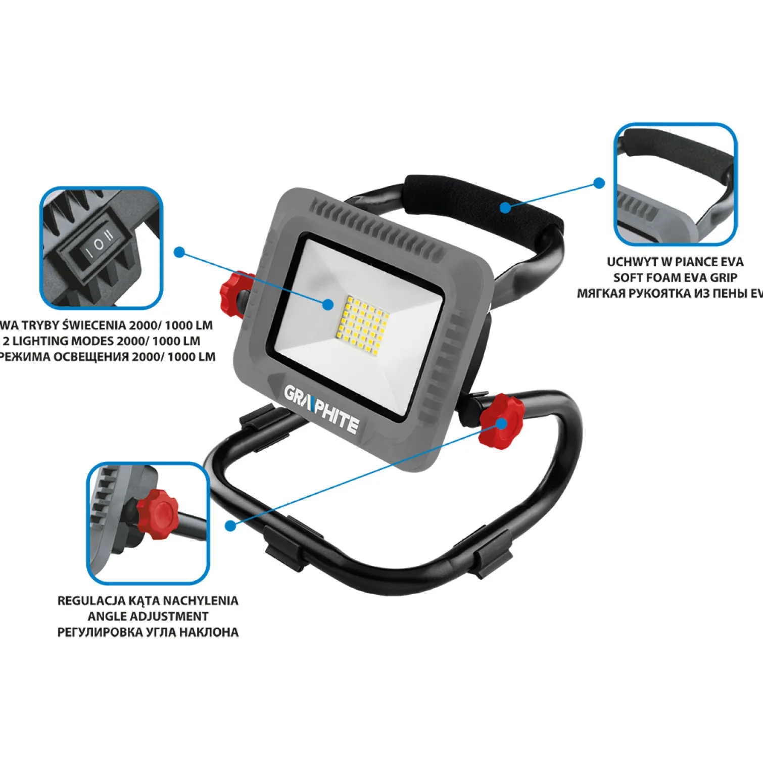 Lampa akumulatorowa LED Graphite Energy+ 58GE109