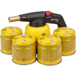 Lampa lutownicza + 4 naboje z zaworkiem Topex 44E154