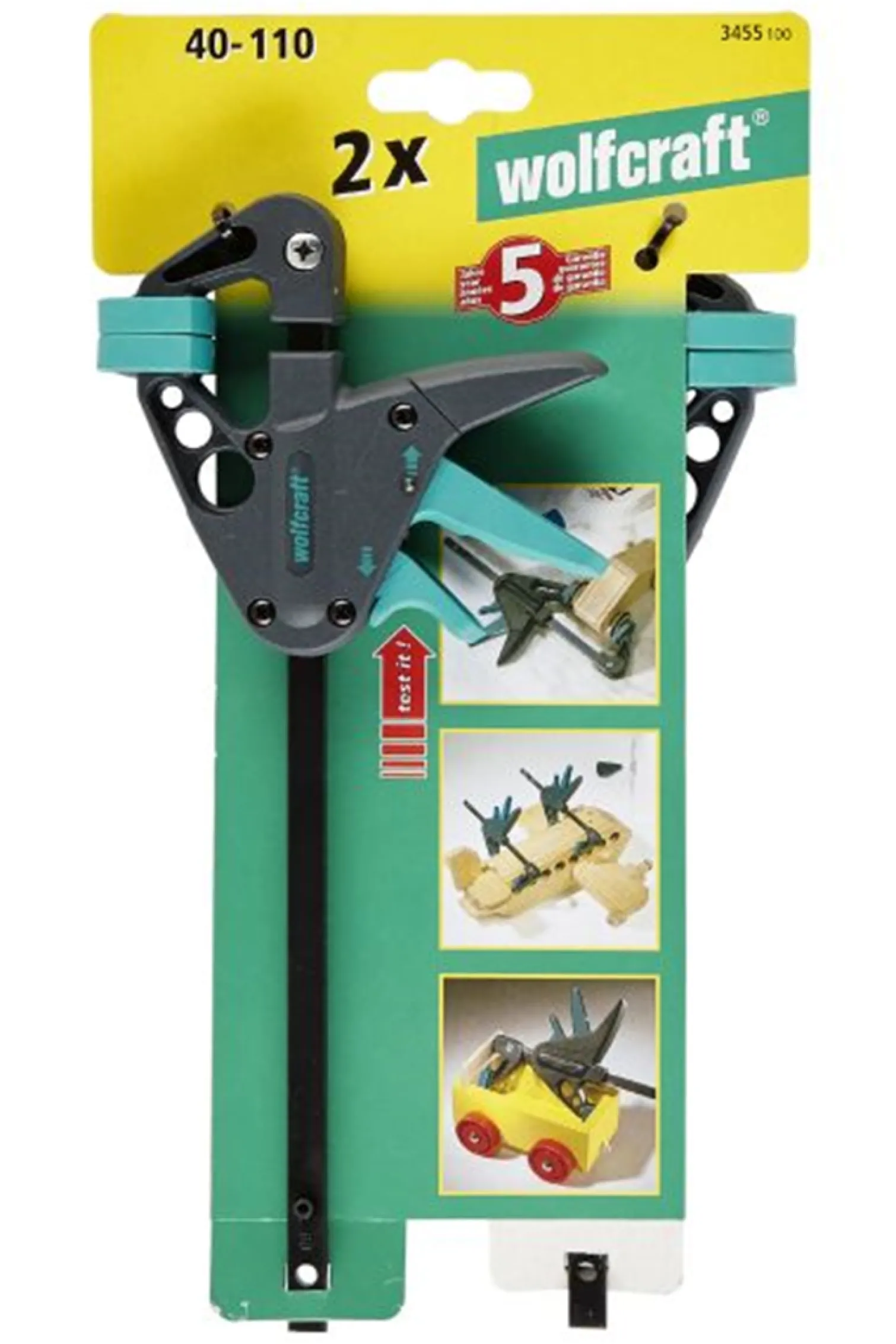 Miniścisk jednoręczny EHZ 2szt. Wolfcraft WF3455100