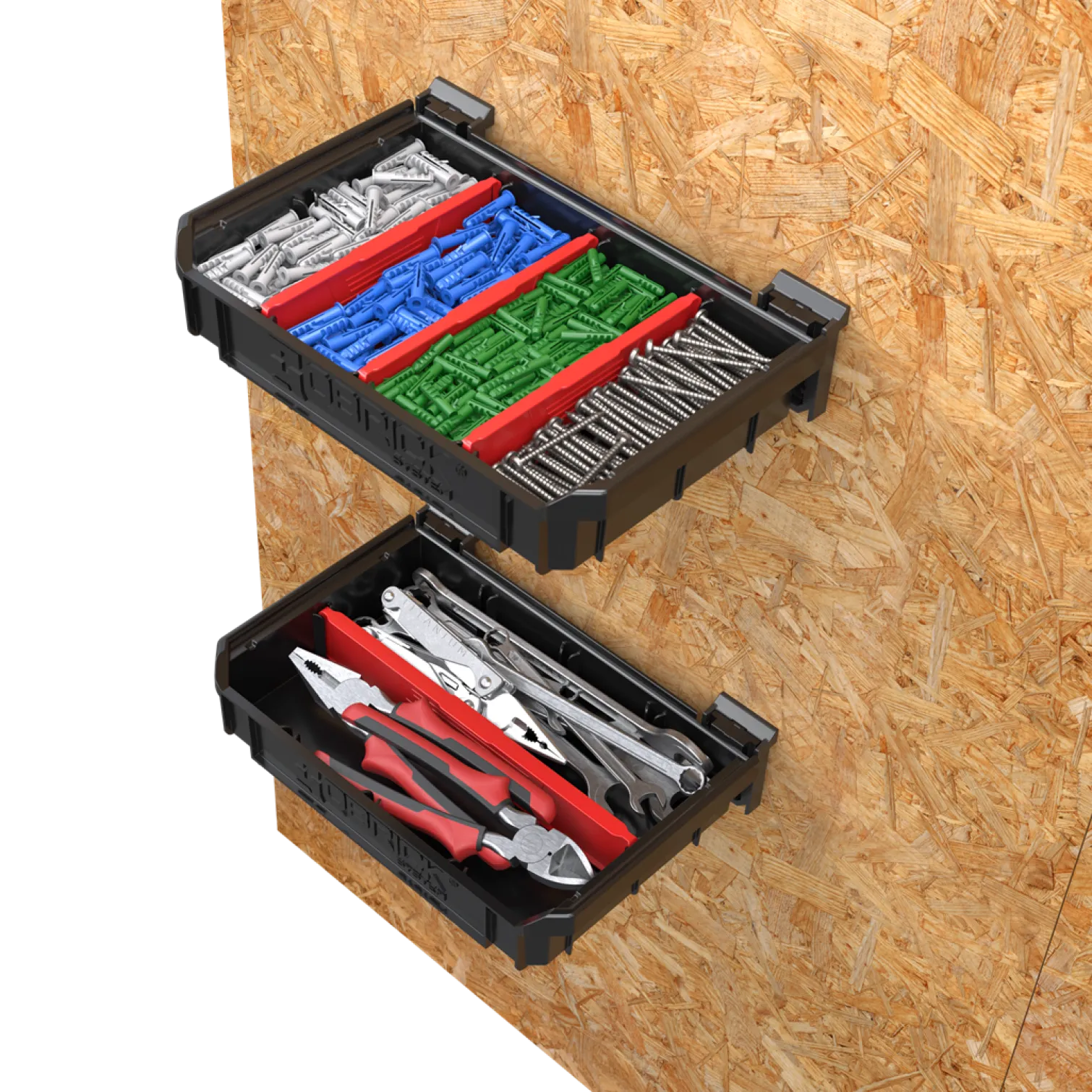 Modułowe półki Qbrick System Custom TOOLBOX SHELF SET