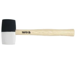 Młotek gumowy czarno-biały z drewnianą rączką 780 g Yato YT-4604