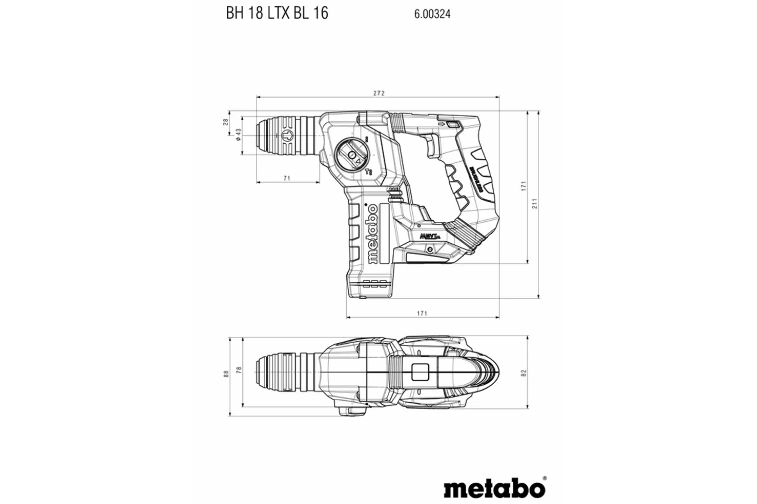 Młotowiertarka Metabo BH 18 LTX BL 16