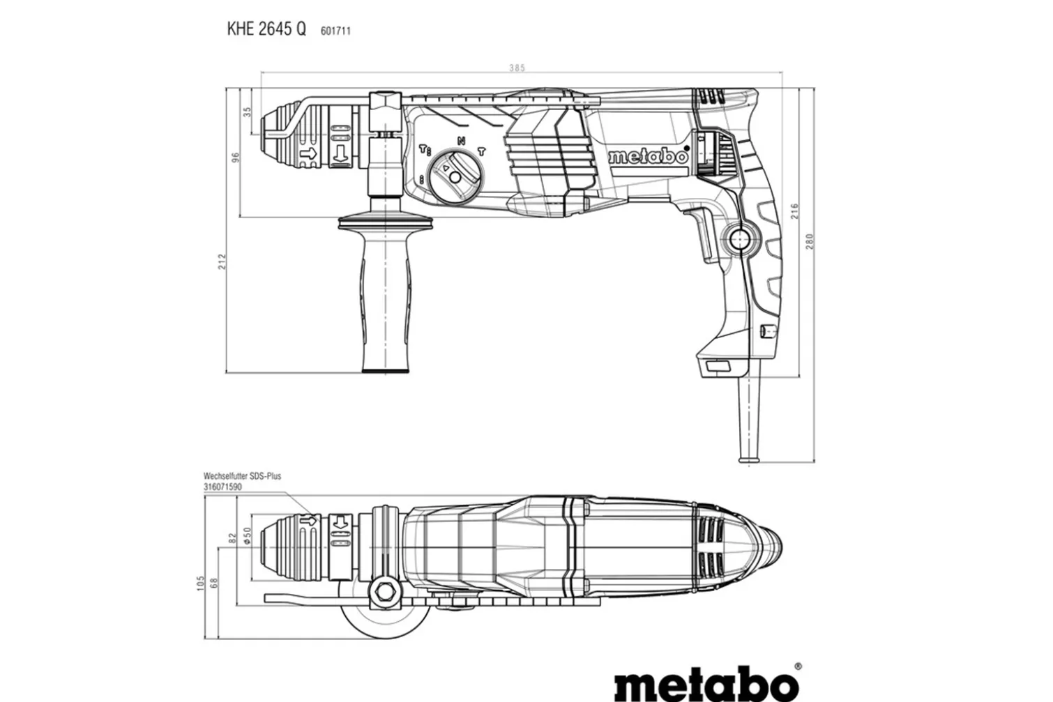 Młotowiertarka Metabo KHE 2645 Q
