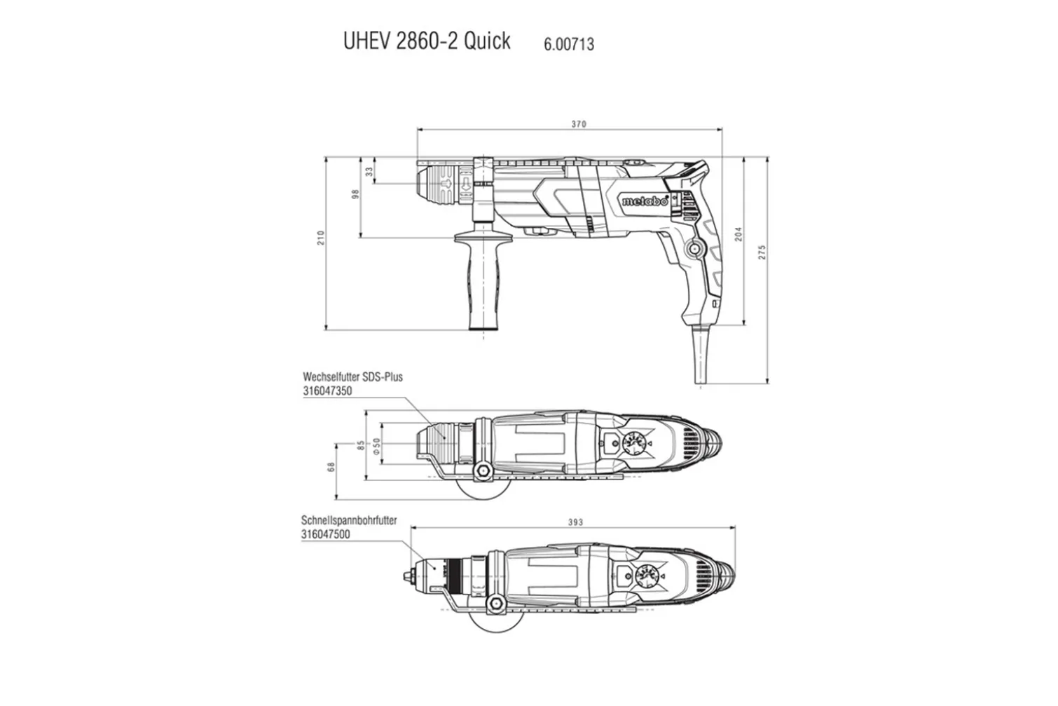 Młotowiertarka Metabo UHEV 2860-2 Quick