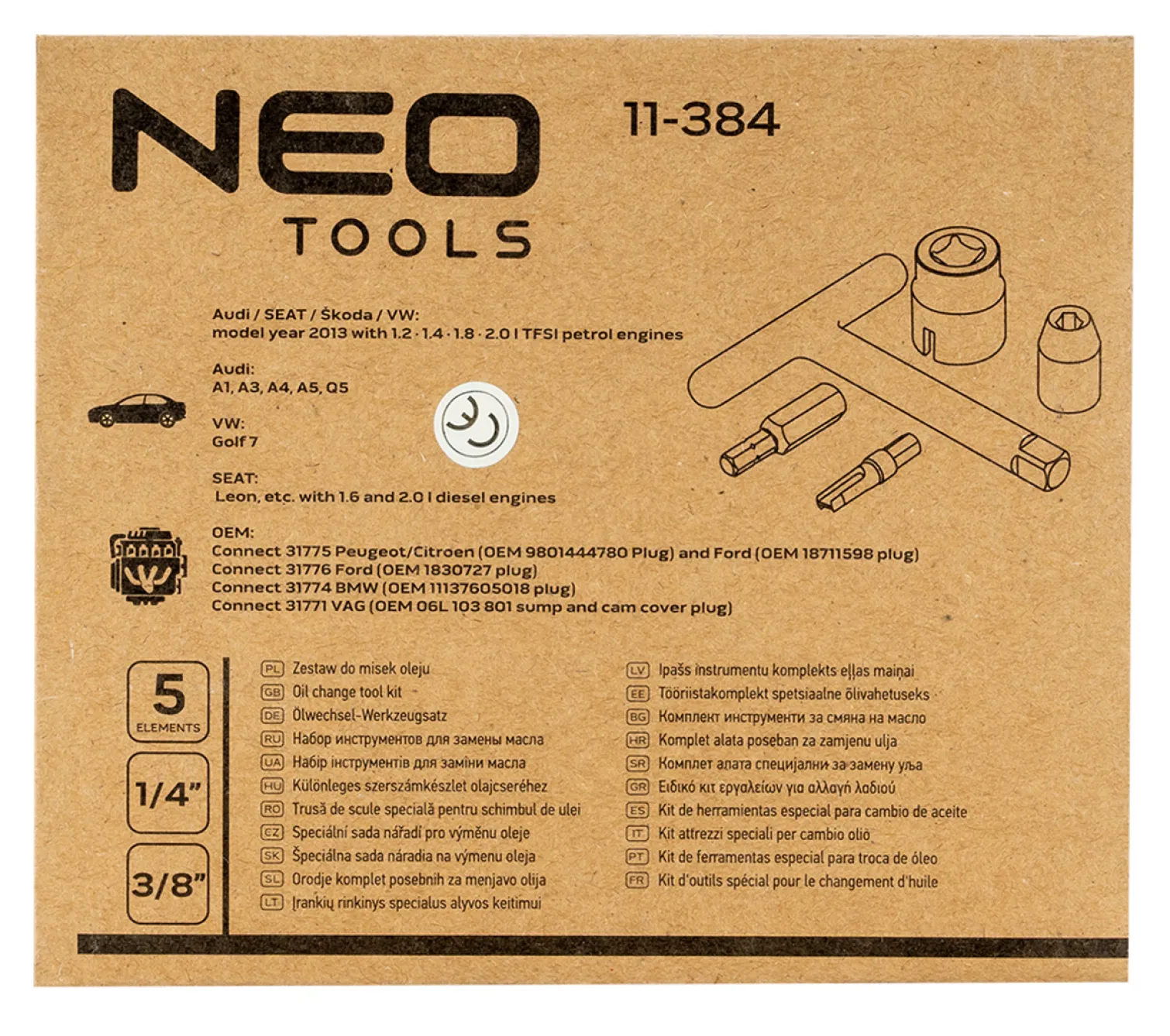 Narzędzia do misek oleju w silnikach Neo 11-384
