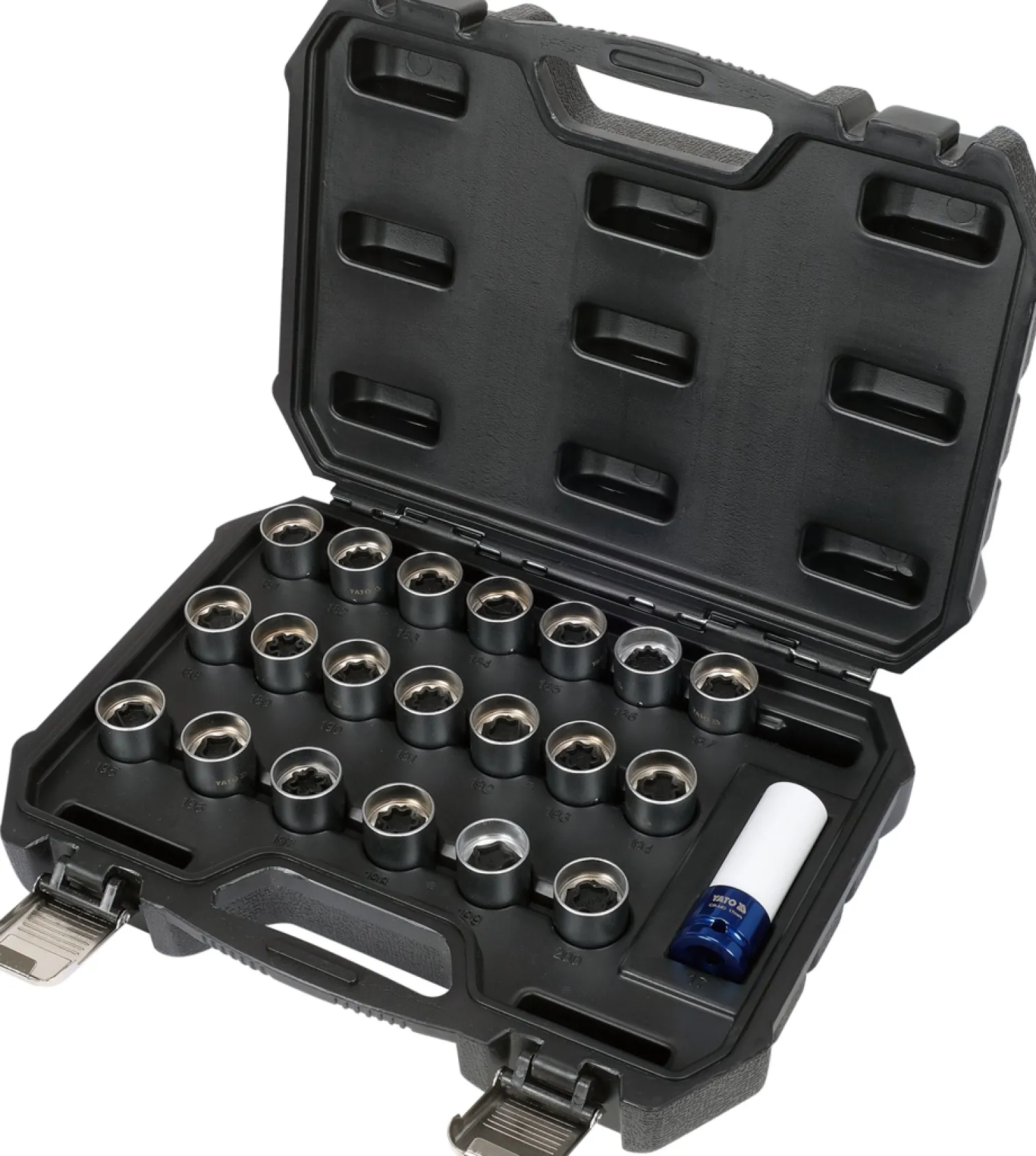 Nasadki do wkręcania śrub zabezpieczających Opel, zestaw 21 elementów Yato YT-060306