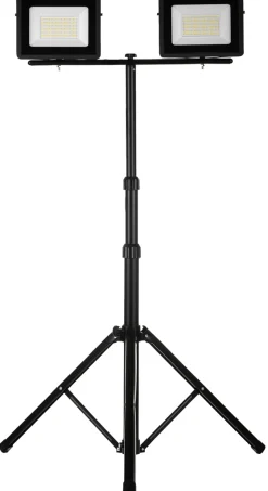Naświetlacz LED 2x50W z czarnym statywem Schmith SL-S05