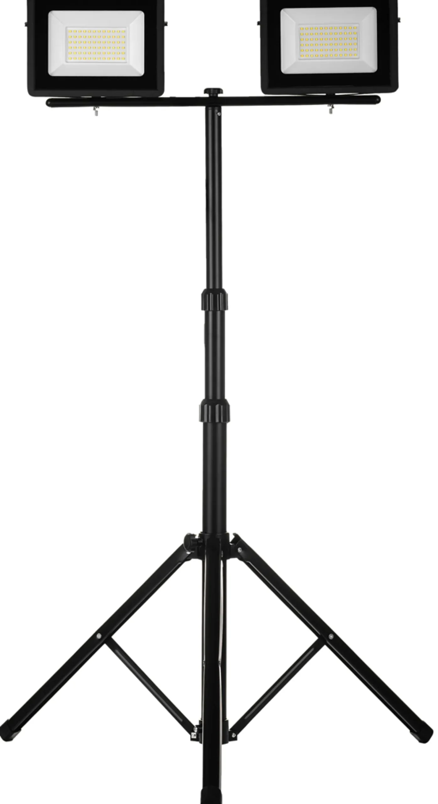 Naświetlacz LED 2x50W z czarnym statywem Schmith SL-S05