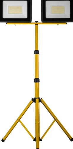 Naświetlacz LED 2x100W z żółtym statywem Schmith SL-S07