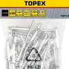 Nity aluminiowe 4.0x10mm, 800szt. Topex 43E421