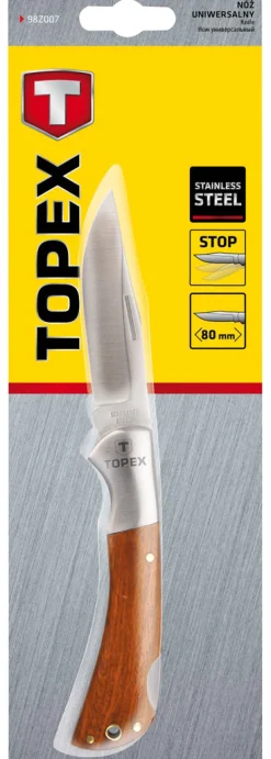 Nóż uniwersalny, ostrze 80mm Topex 98Z007