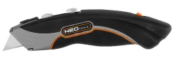 Nóż z ostrzem trapezowym i hakowym 6 ostrzy Neo 63-700
