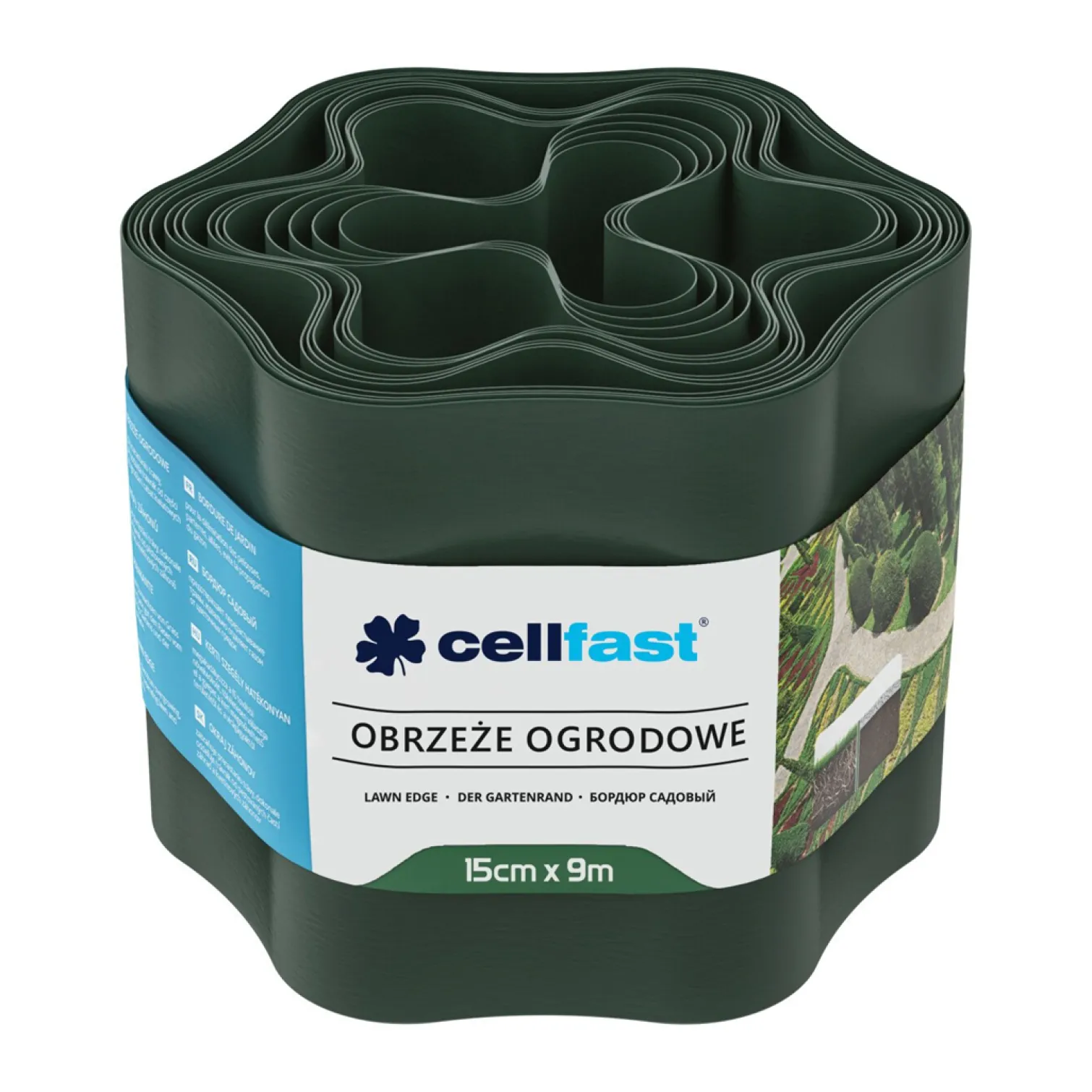 Obrzeże ogrodowe ciemnozielone 15 cm x 9 m Cellfast C 30-022H