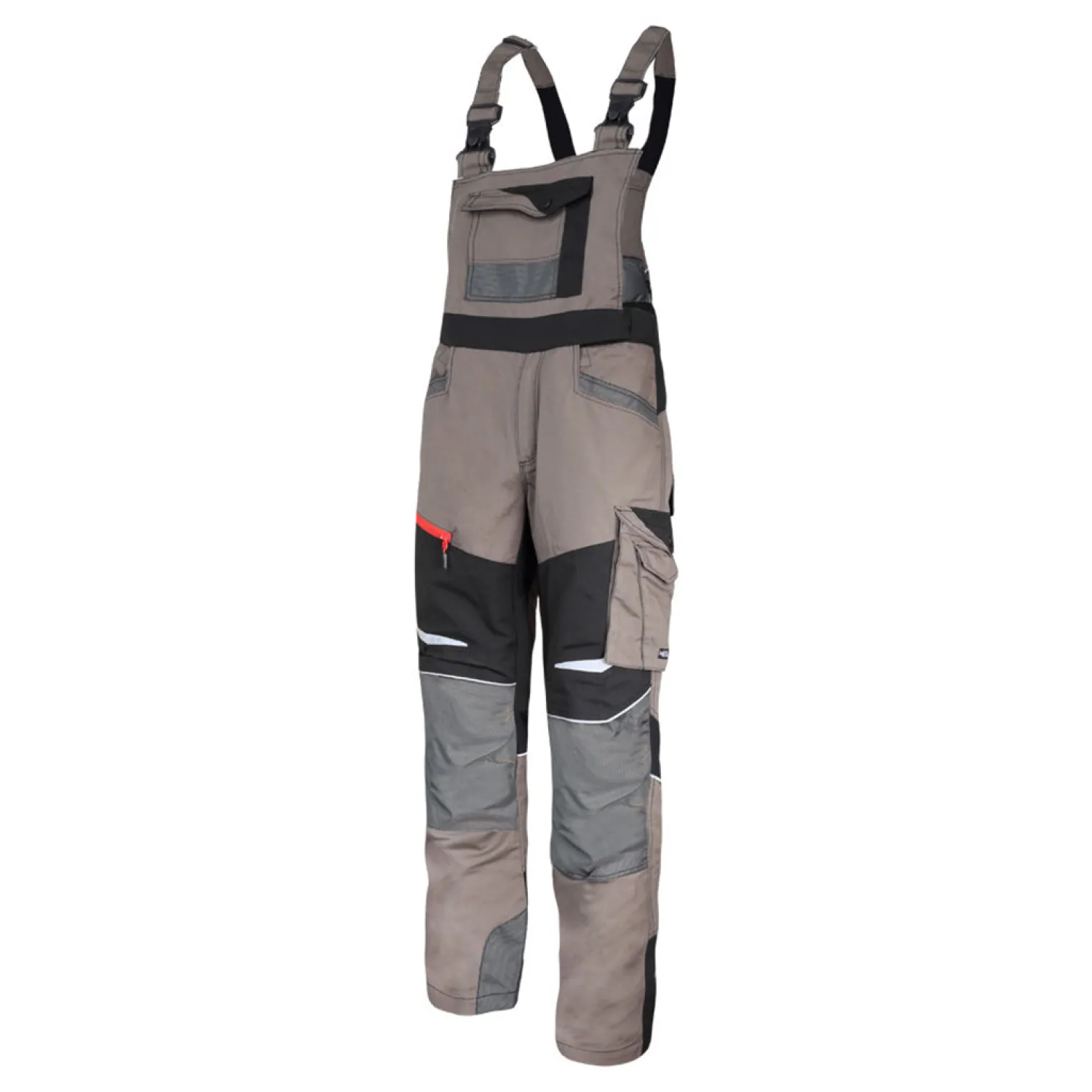 Ogrodniczki robocze khaki czarne, strecht 2XL ce Lahti Pro L4060905