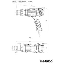 Opalarka Metabo HGE 23-650 LCD