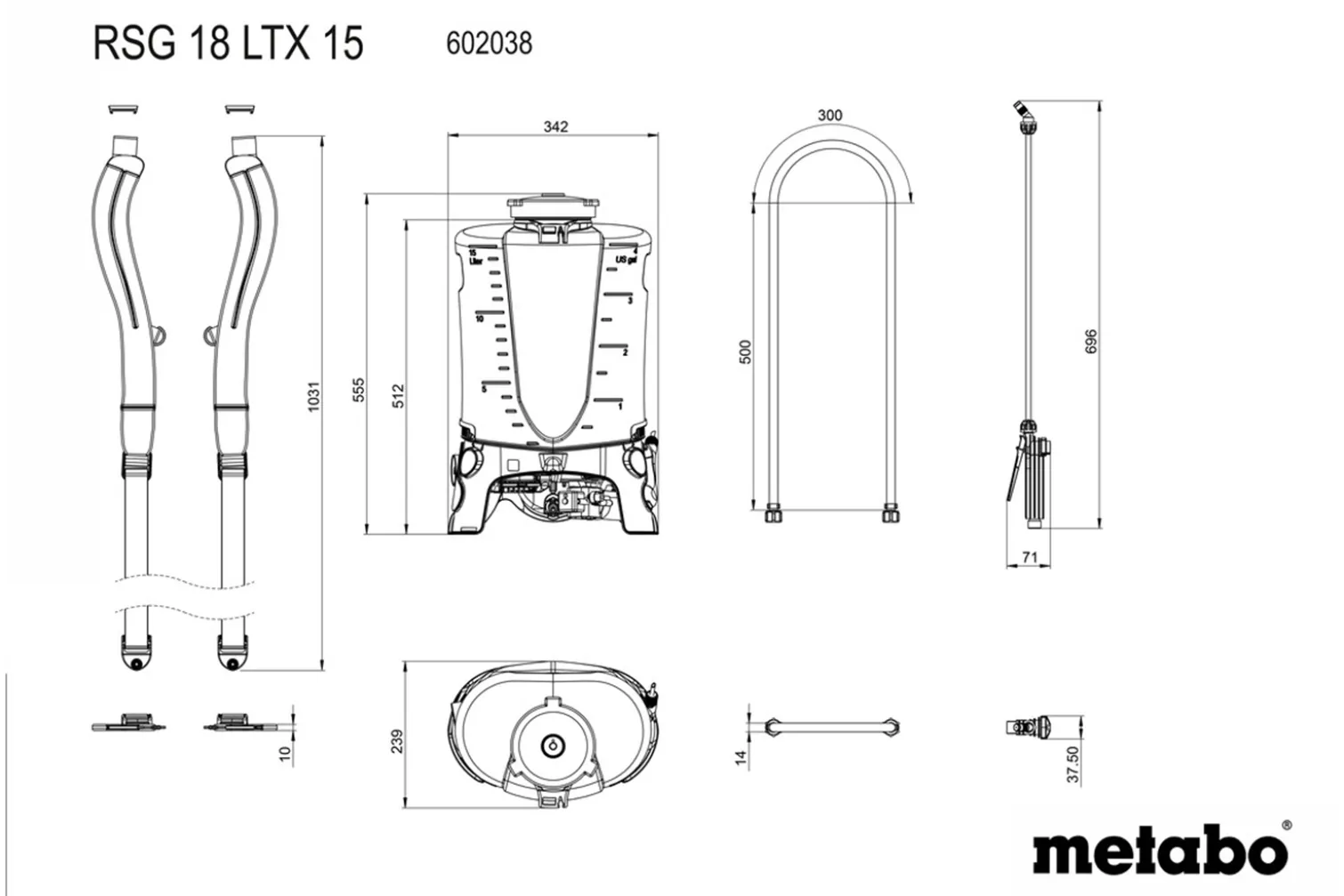 Opryskiwacz Metabo RSG 18 LTX 15