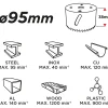 Otwornica bi-metalowa 95mm Graphite 57H934