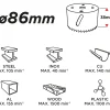 Otwornica bi-metalowa 86mm Graphite 57H913