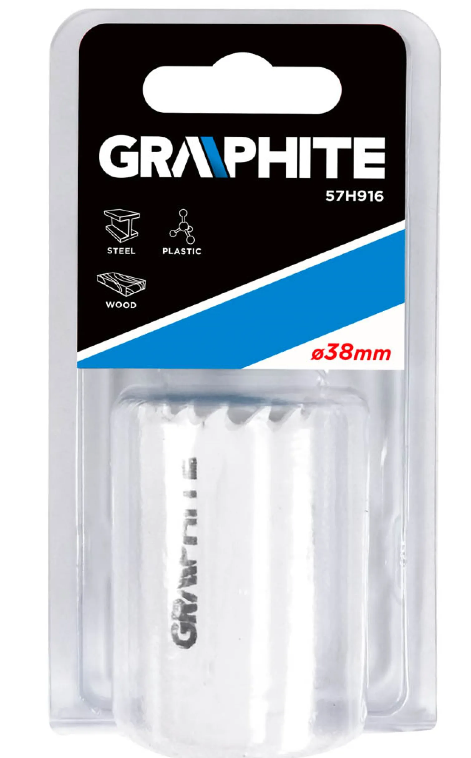 Otwornica bi-metalowa 38mm Graphite 57H916