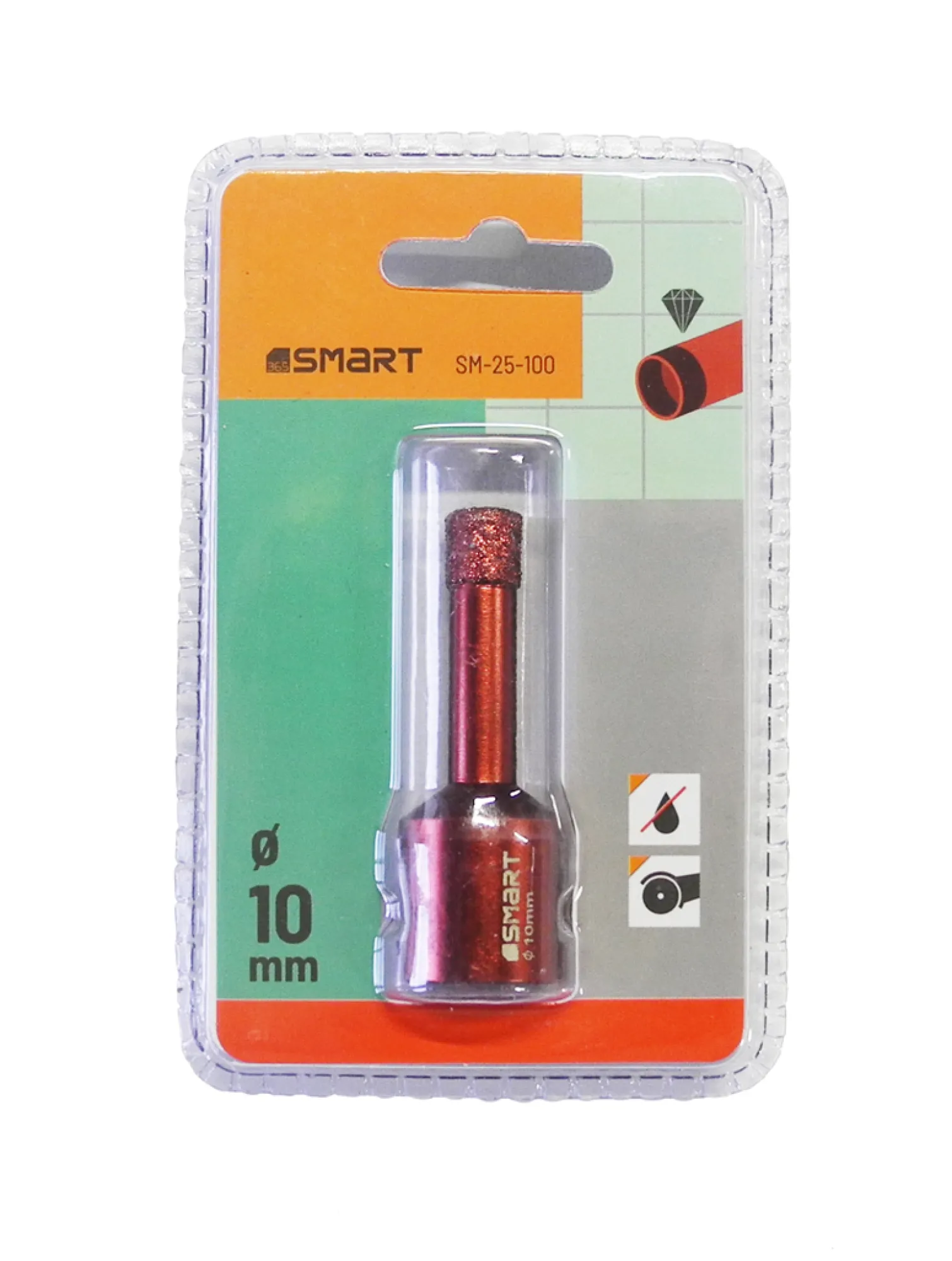 Otwornica diamentowa do gresu 10mm M14 Smart365 SM-25-100