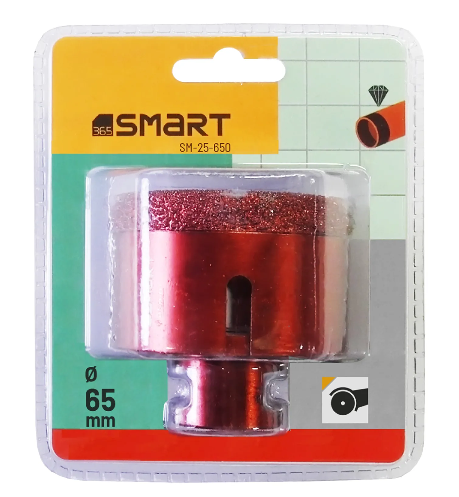 Otwornica diamentowa do gresu 65mm M14 Smart365 SM-25-650