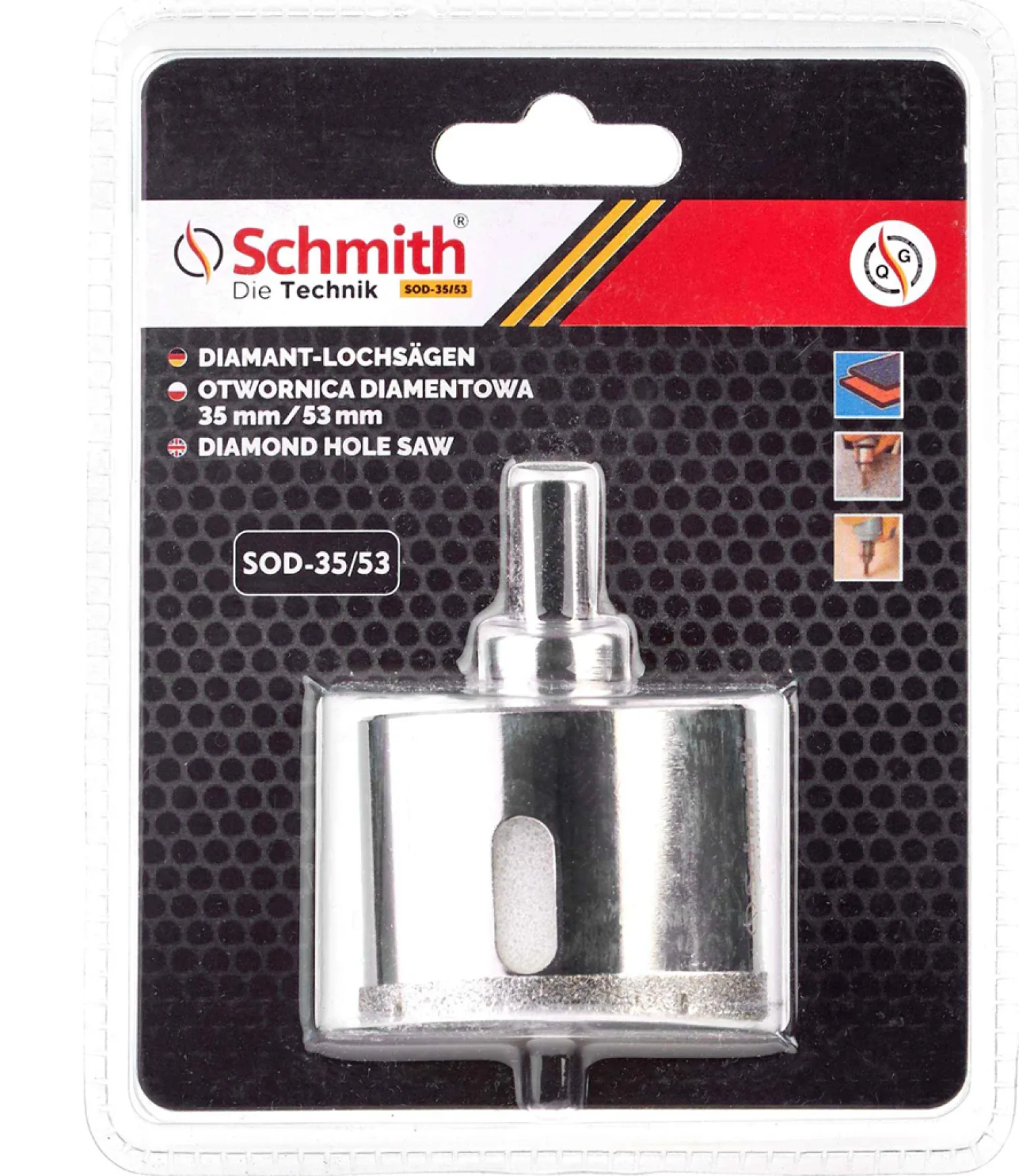 Otwornica diamentowa 35 - 45mm Schmith SOD-35/45