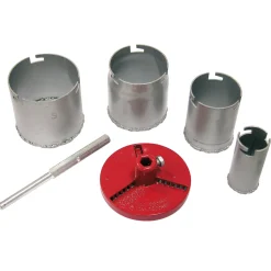 Otwornice koronowe z nasypem wolframowym 33-73mm, 6szt. Mega 26434