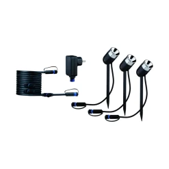 Outdoor Plug and Shine Spot Pike zestaw podstawowy IP67 3000K 3x3,5W Paulmann PL94242
