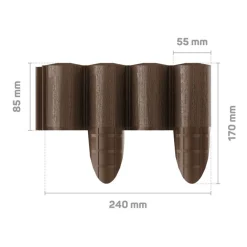 Palisada ogrodowa 4 ECO brązowa 8,5cm x 2,4m Cellfast C 34-031
